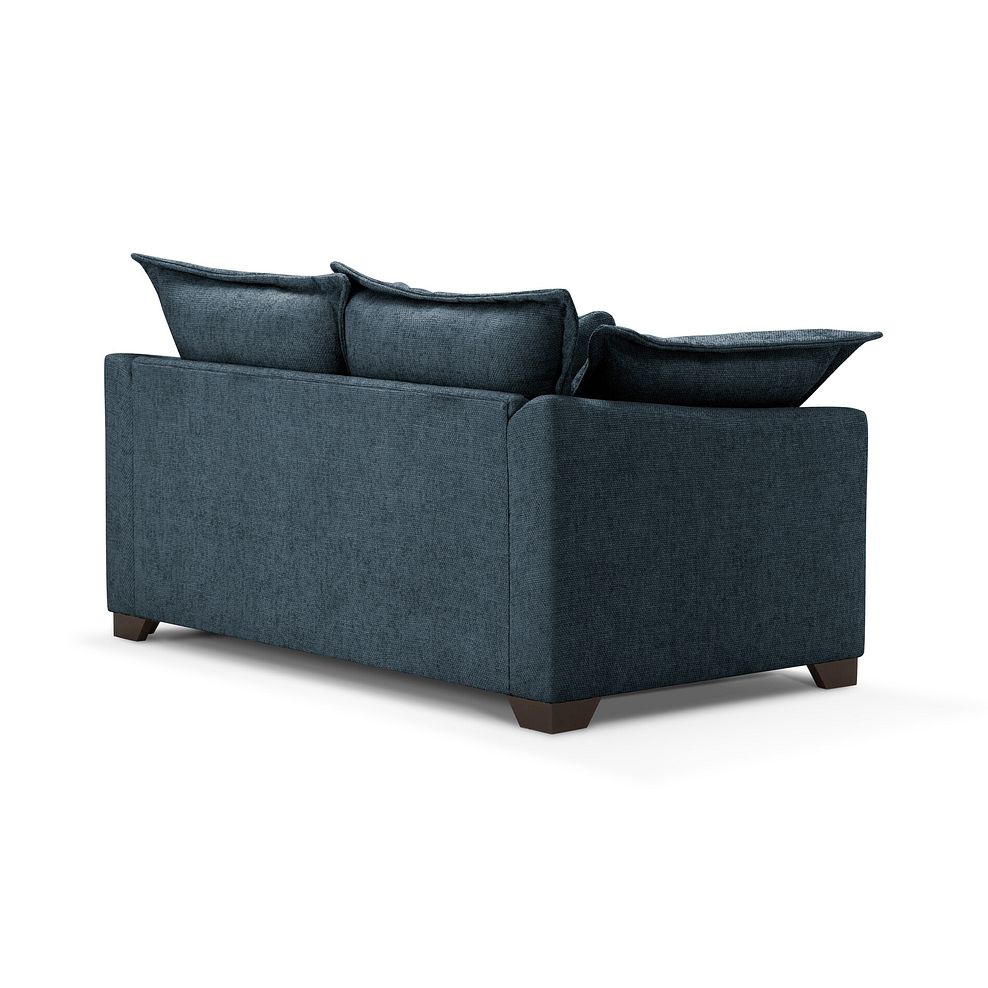 Dewsbury 2 Seater Sofa in Milo Navy Fabric with Silver Scatter Cushions 4