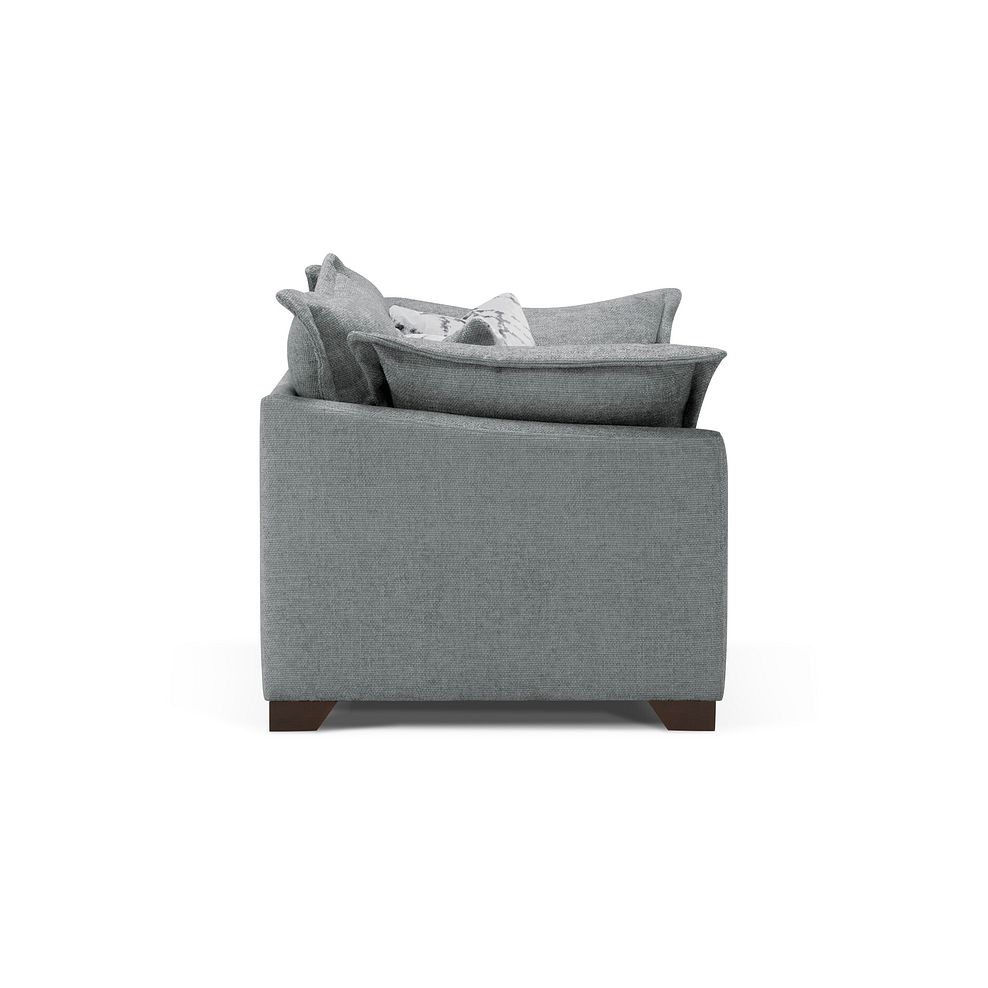 Dewsbury 2 Seater Sofa in Milo Pewter Fabric with Silver Scatter Cushions 3