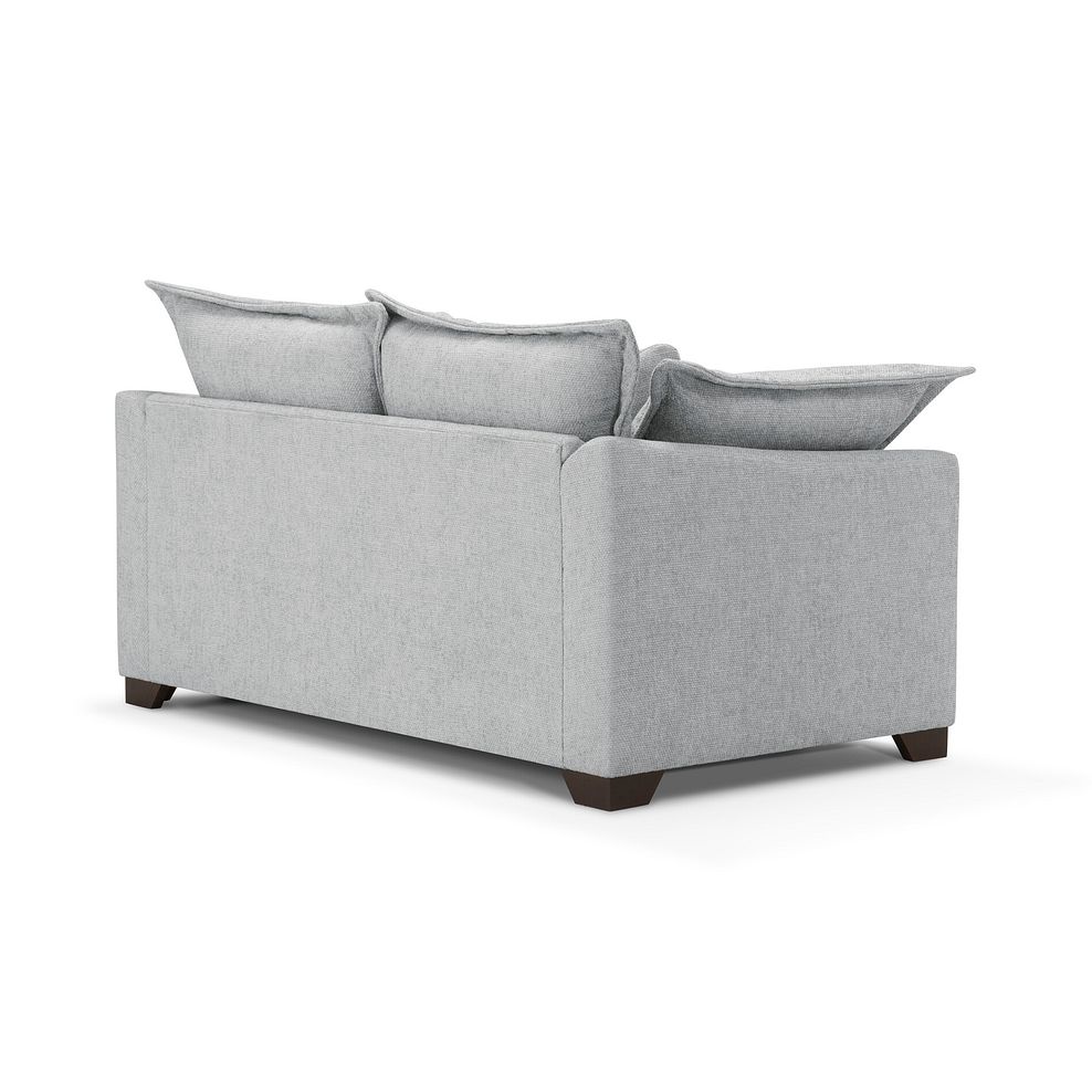 Dewsbury 2 Seater Sofa in Milo Silver Fabric with Silver Scatter Cushions 4