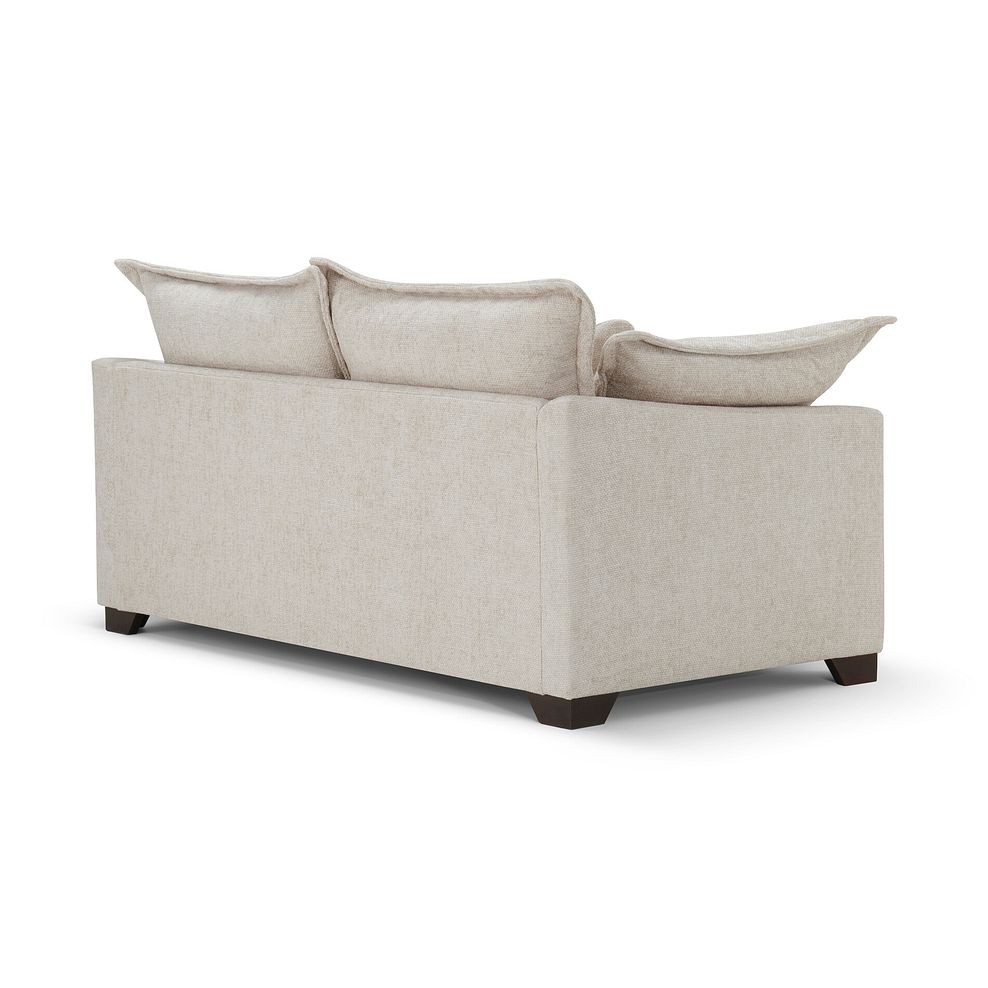 Dewsbury 3 Seater Sofa in Milo Cream Fabric with Natural Scatter Cushions 6