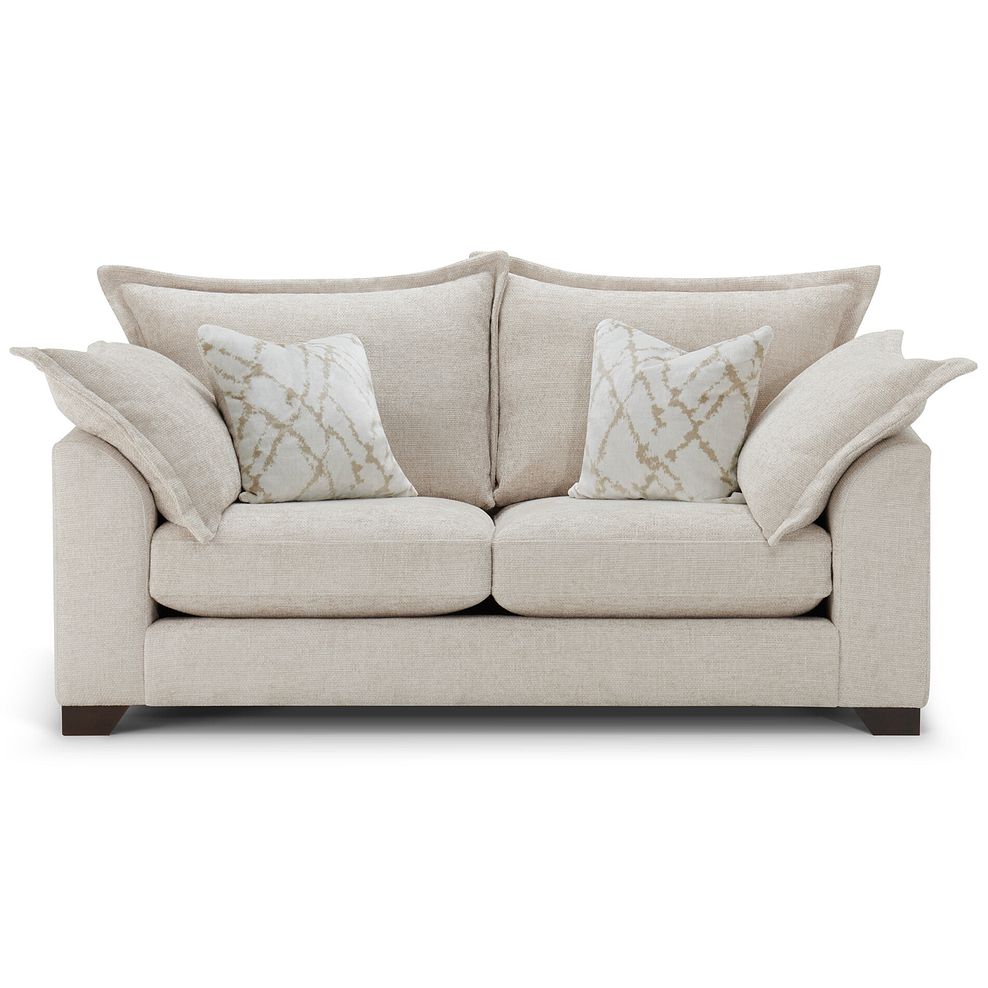 Dewsbury 3 Seater Sofa in Milo Cream Fabric with Natural Scatter Cushions 4