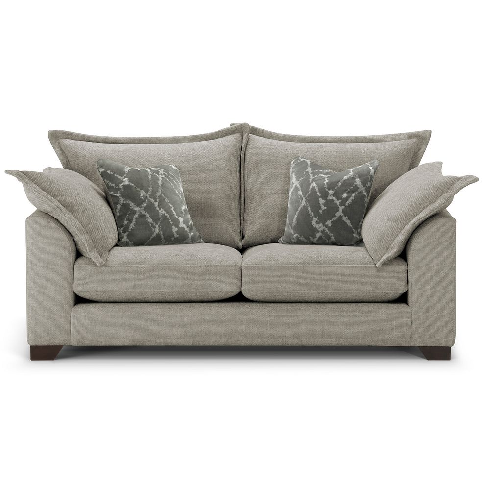 Dewsbury 3 Seater Sofa in Milo Mink Fabric with Mink Scatter Cushions 2