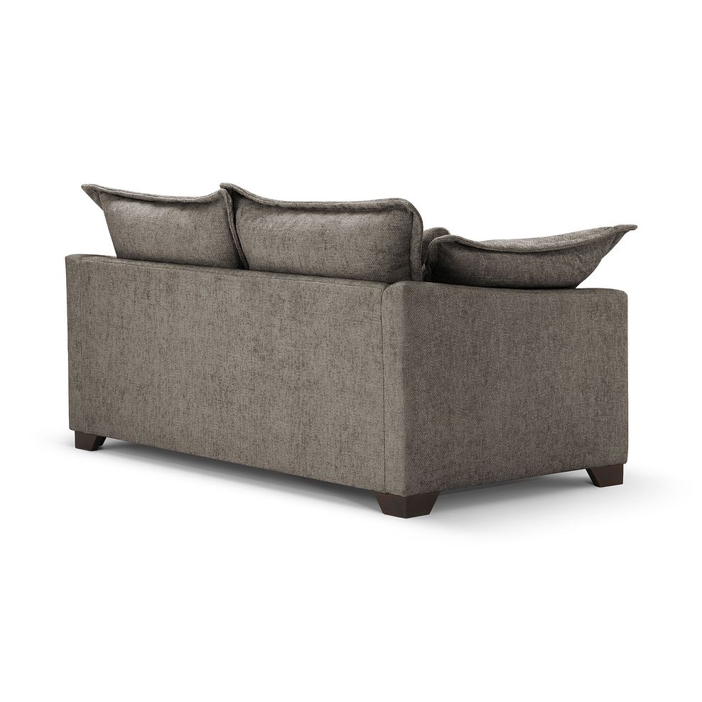 Dewsbury 3 Seater Sofa in Milo Mocha Fabric with Natural Scatter Cushions 4