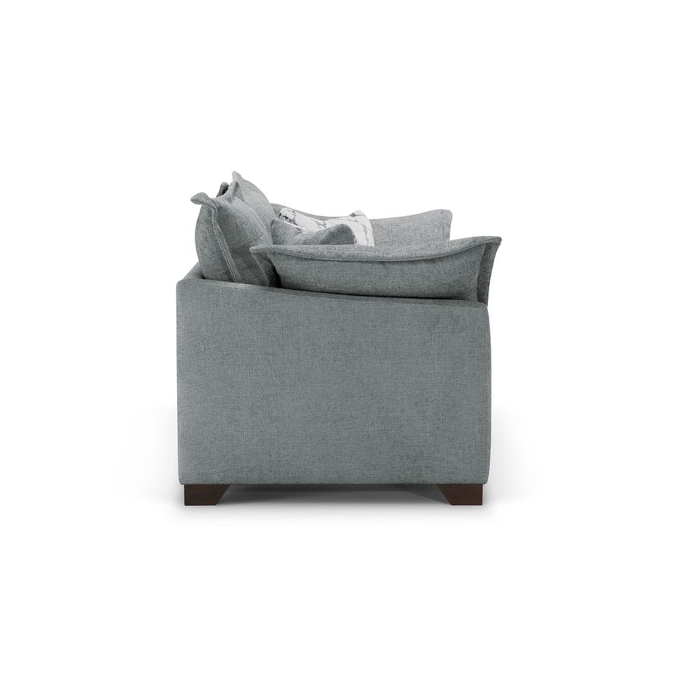 Dewsbury 3 Seater Sofa in Milo Pewter Fabric with Silver Scatter Cushions 3