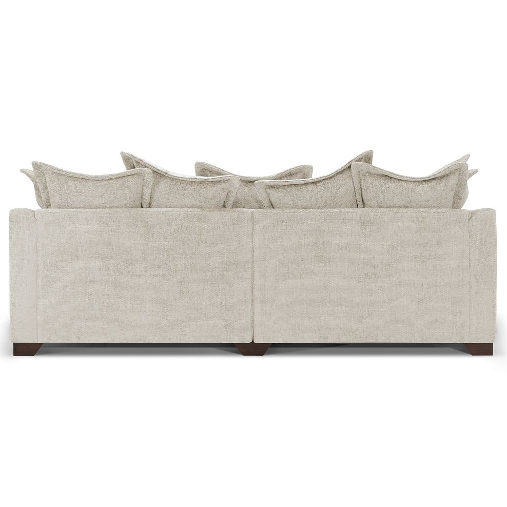 Dewsbury 4 Seater Pillow Back Sofa in Milo Cream Fabric with Natural Scatter Cushions 5