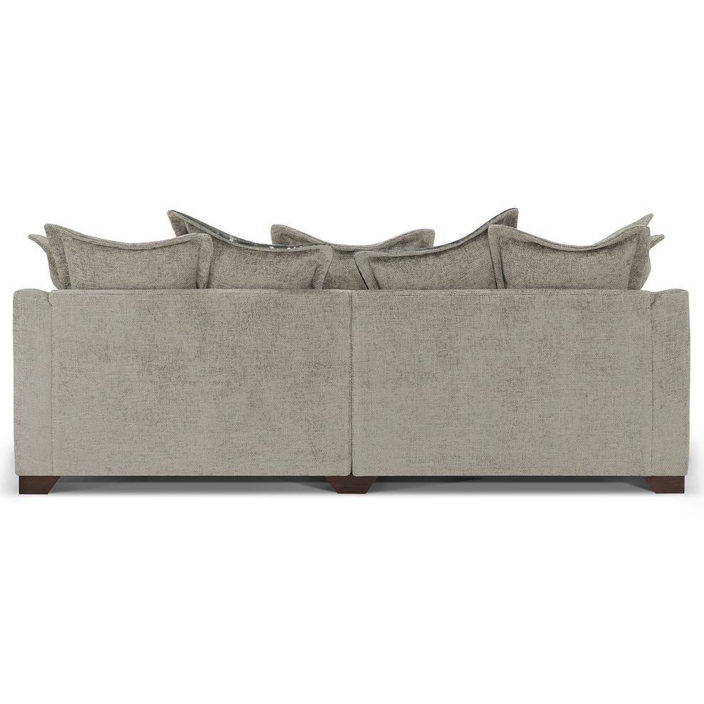 Dewsbury 4 Seater Pillow Back Sofa in Milo Mink Fabric with Mink Scatter Cushions 5