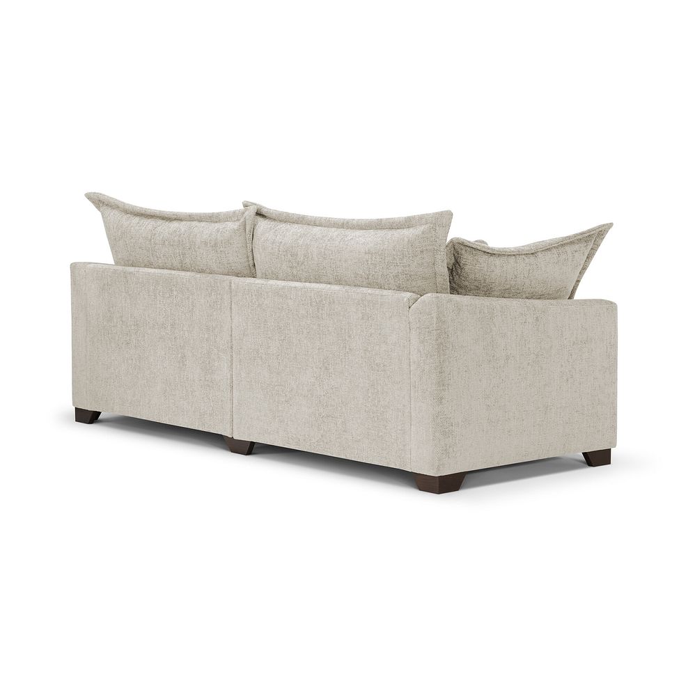 Dewsbury 4 Seater Sofa in Milo Cream Fabric with Natural Scatter Cushions 4