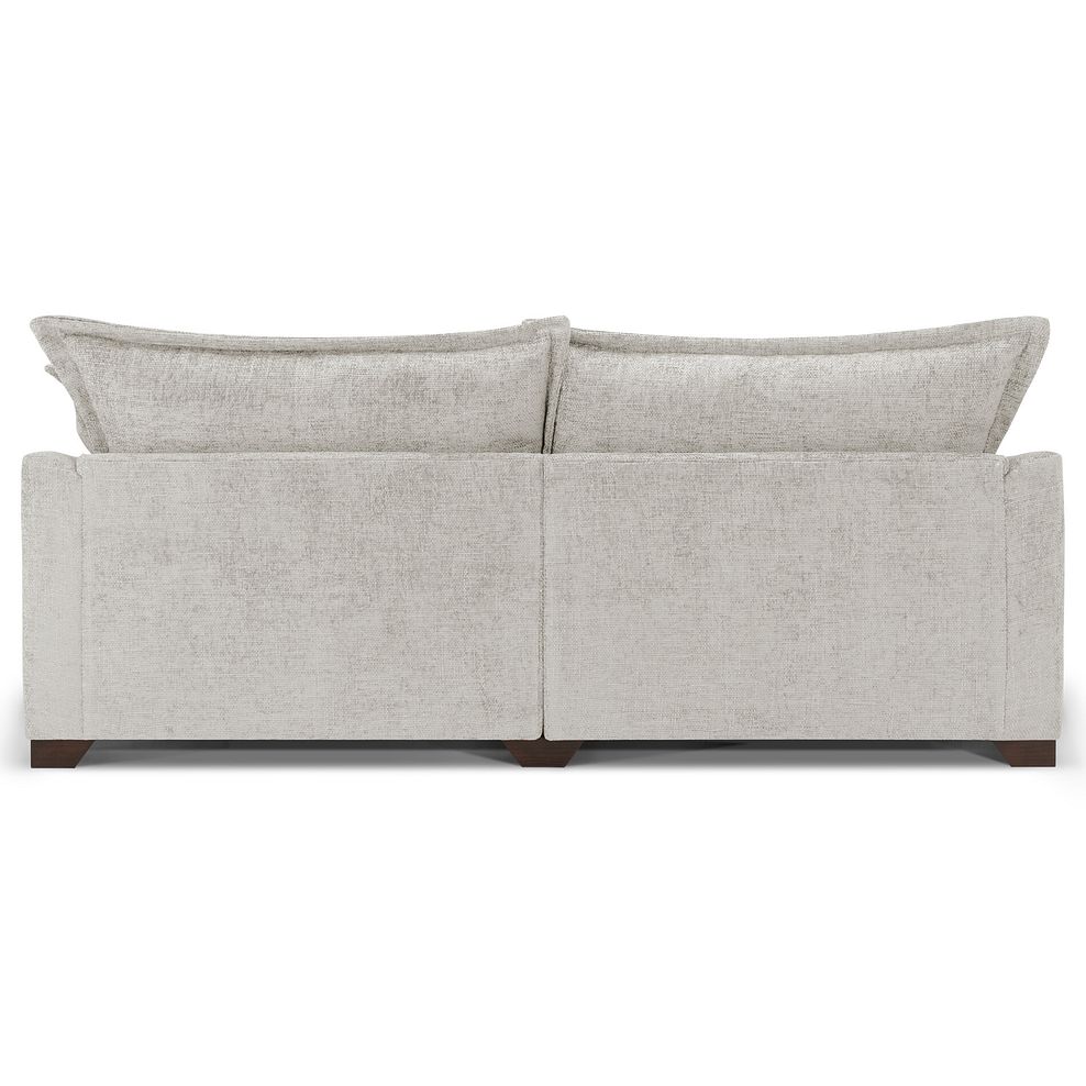 Dewsbury 4 Seater Sofa in Milo Ivory Fabric with Mink Scatter Cushions 5