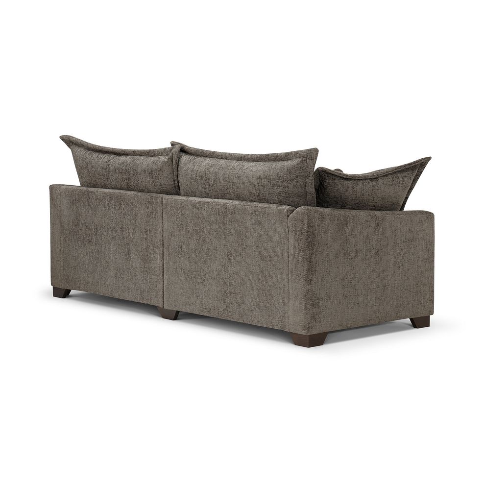 Dewsbury 4 Seater Sofa in Milo Mocha Fabric with Natural Scatter Cushions 6