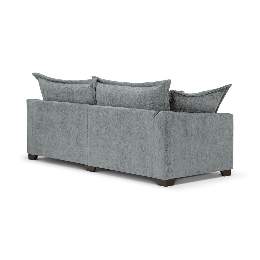 Dewsbury 4 Seater Sofa in Milo Pewter Fabric with Silver Scatter Cushions 5