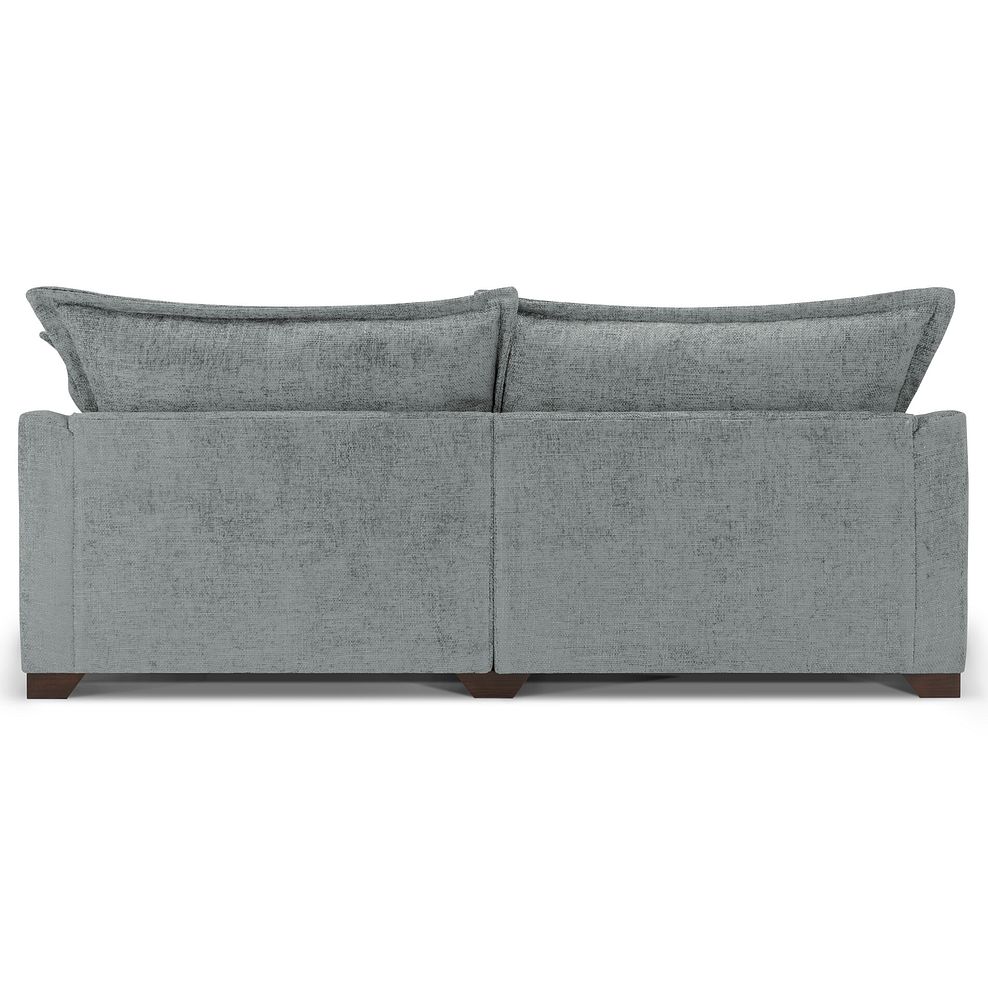 Dewsbury 4 Seater Sofa in Milo Pewter Fabric with Silver Scatter Cushions 4