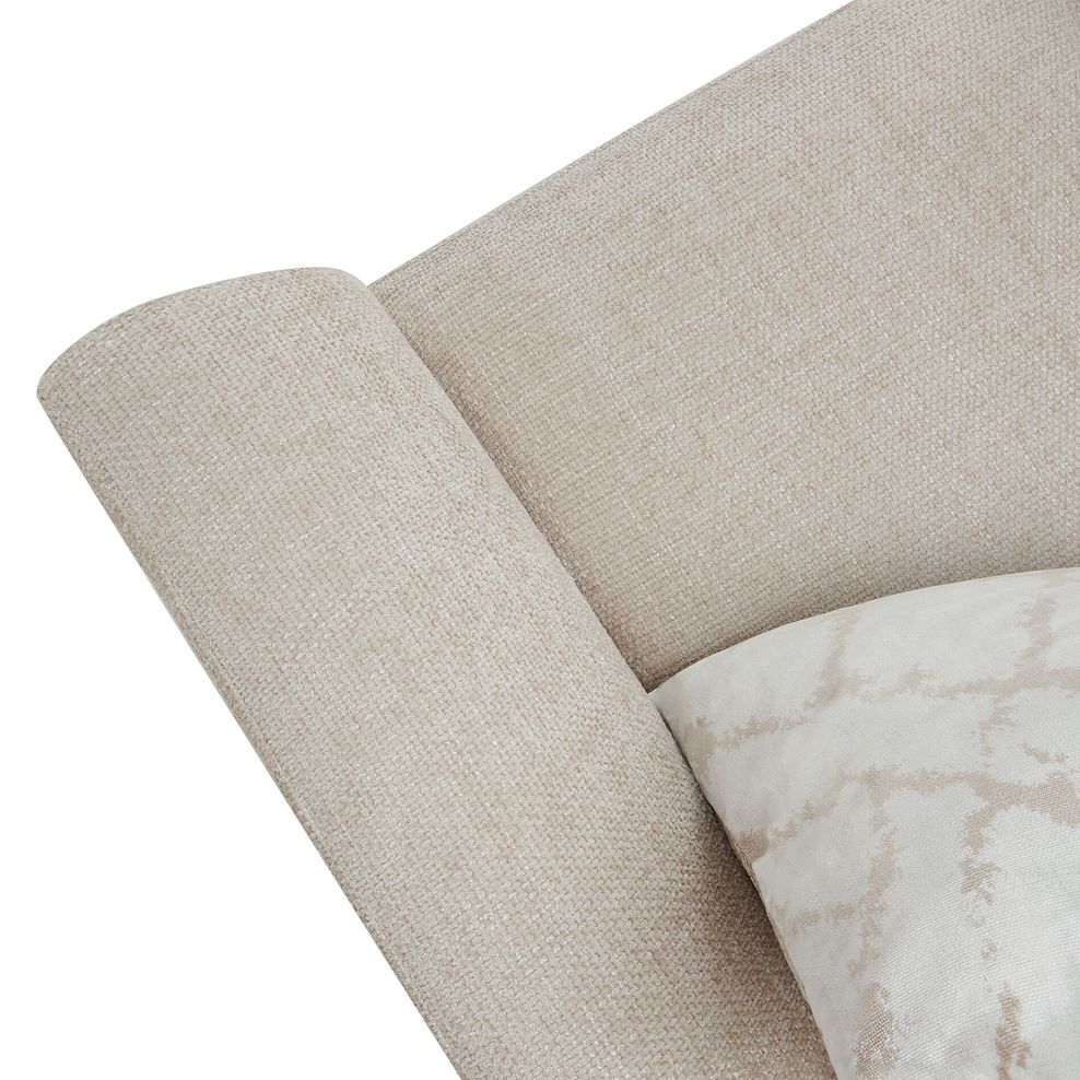 Dewsbury Armchair in Milo Cream Fabric with Natural Scatter Cushion 9