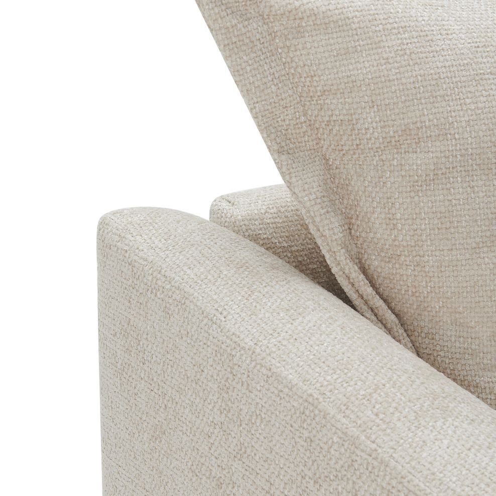 Dewsbury Armchair in Milo Cream Fabric with Natural Scatter Cushion 10