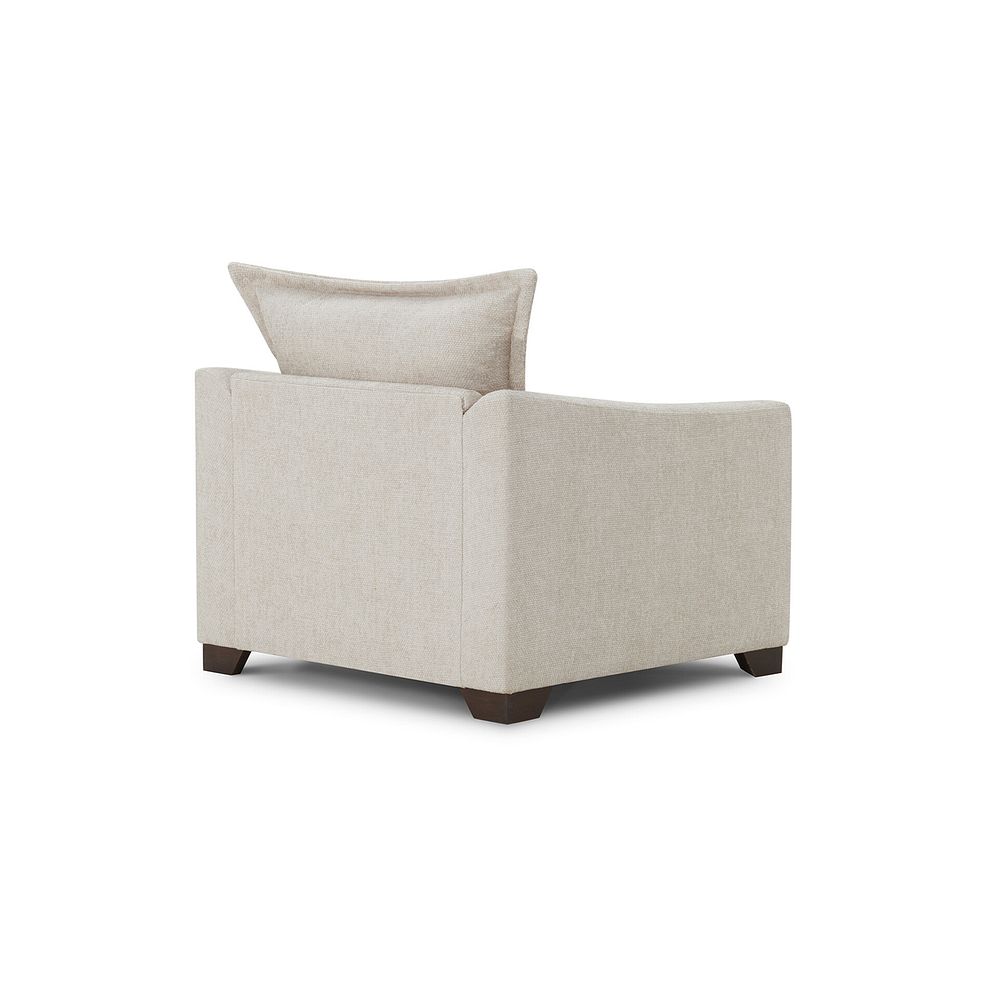 Dewsbury Armchair in Milo Cream Fabric with Natural Scatter Cushion 6