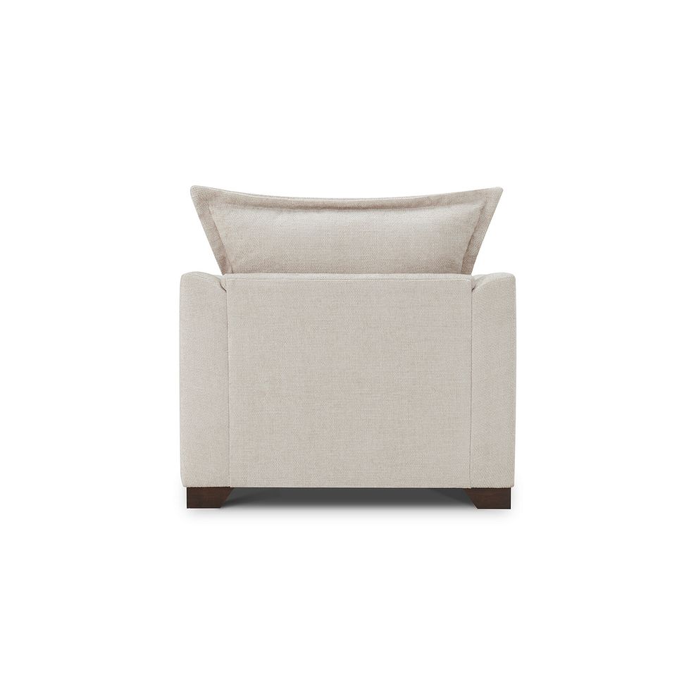 Dewsbury Armchair in Milo Cream Fabric with Natural Scatter Cushion 7