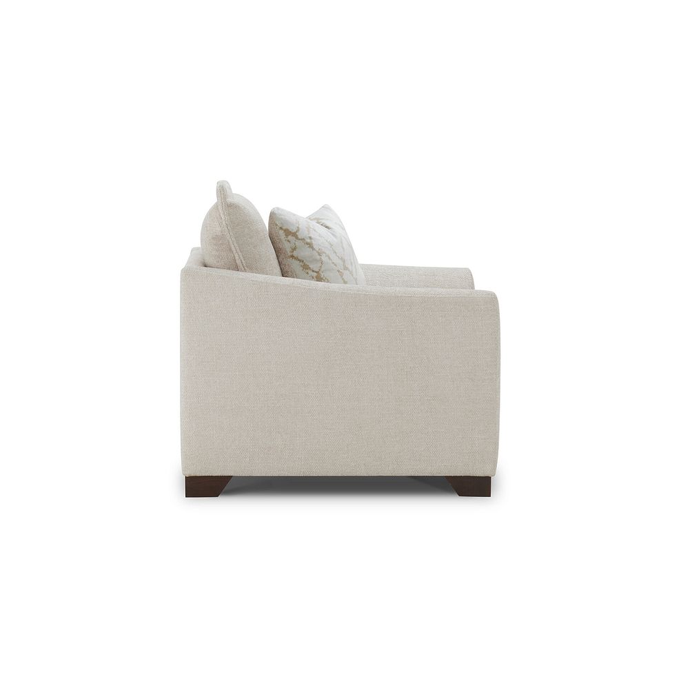 Dewsbury Armchair in Milo Cream Fabric with Natural Scatter Cushion 5