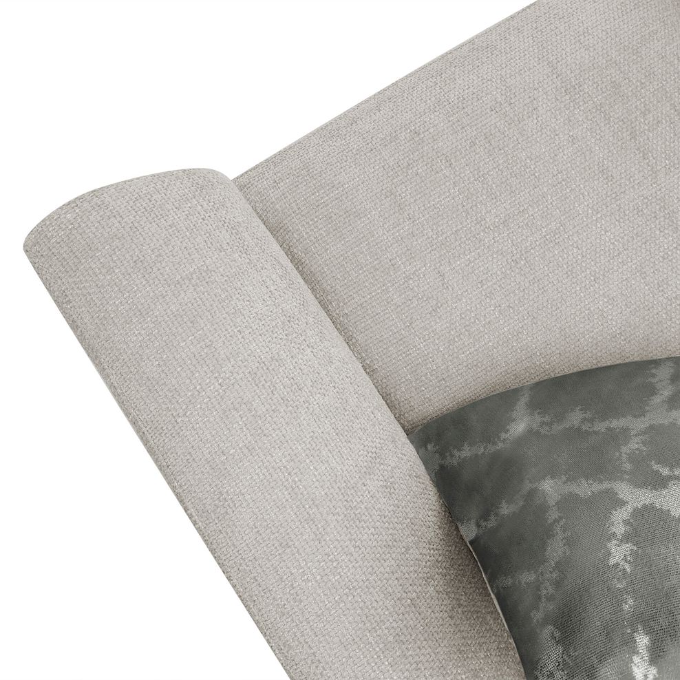 Dewsbury Armchair in Milo Ivory Fabric with Mink Scatter Cushion 7