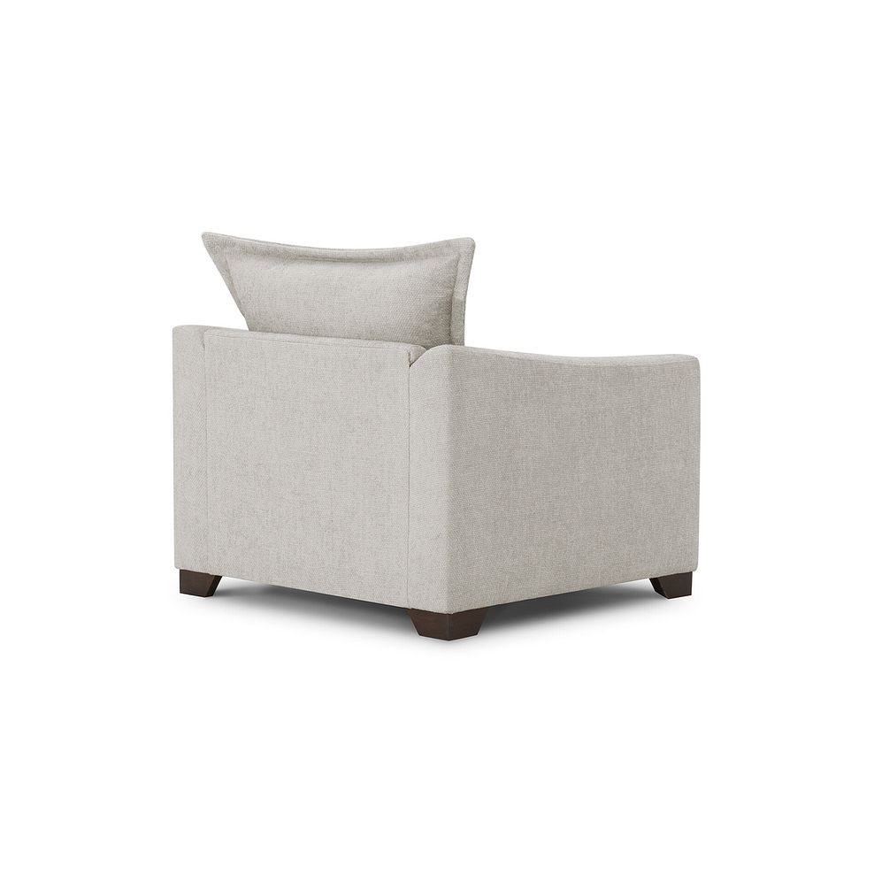 Dewsbury Armchair in Milo Ivory Fabric with Mink Scatter Cushion 4