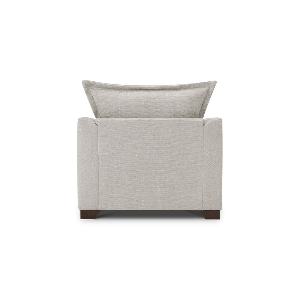 Dewsbury Armchair in Milo Ivory Fabric with Mink Scatter Cushion 5