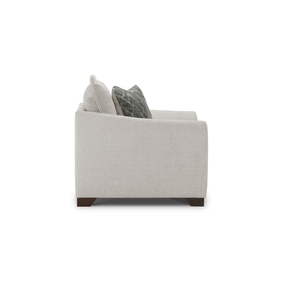 Dewsbury Armchair in Milo Ivory Fabric with Mink Scatter Cushion 3