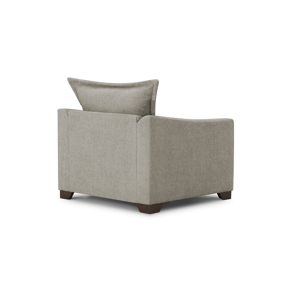 Dewsbury Armchair in Milo Mink Fabric with Mink Scatter Cushion 4