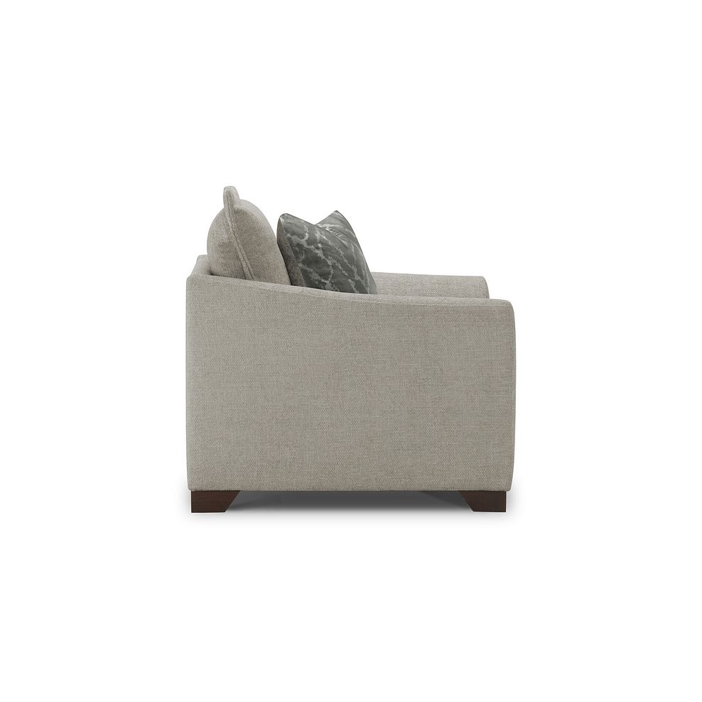 Dewsbury Armchair in Milo Mink Fabric with Mink Scatter Cushion 3