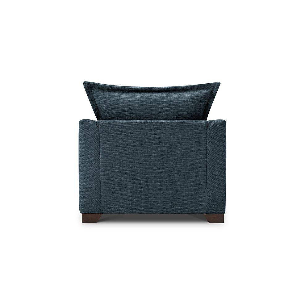 Dewsbury Armchair in Milo Navy Fabric with Silver Scatter Cushion 5