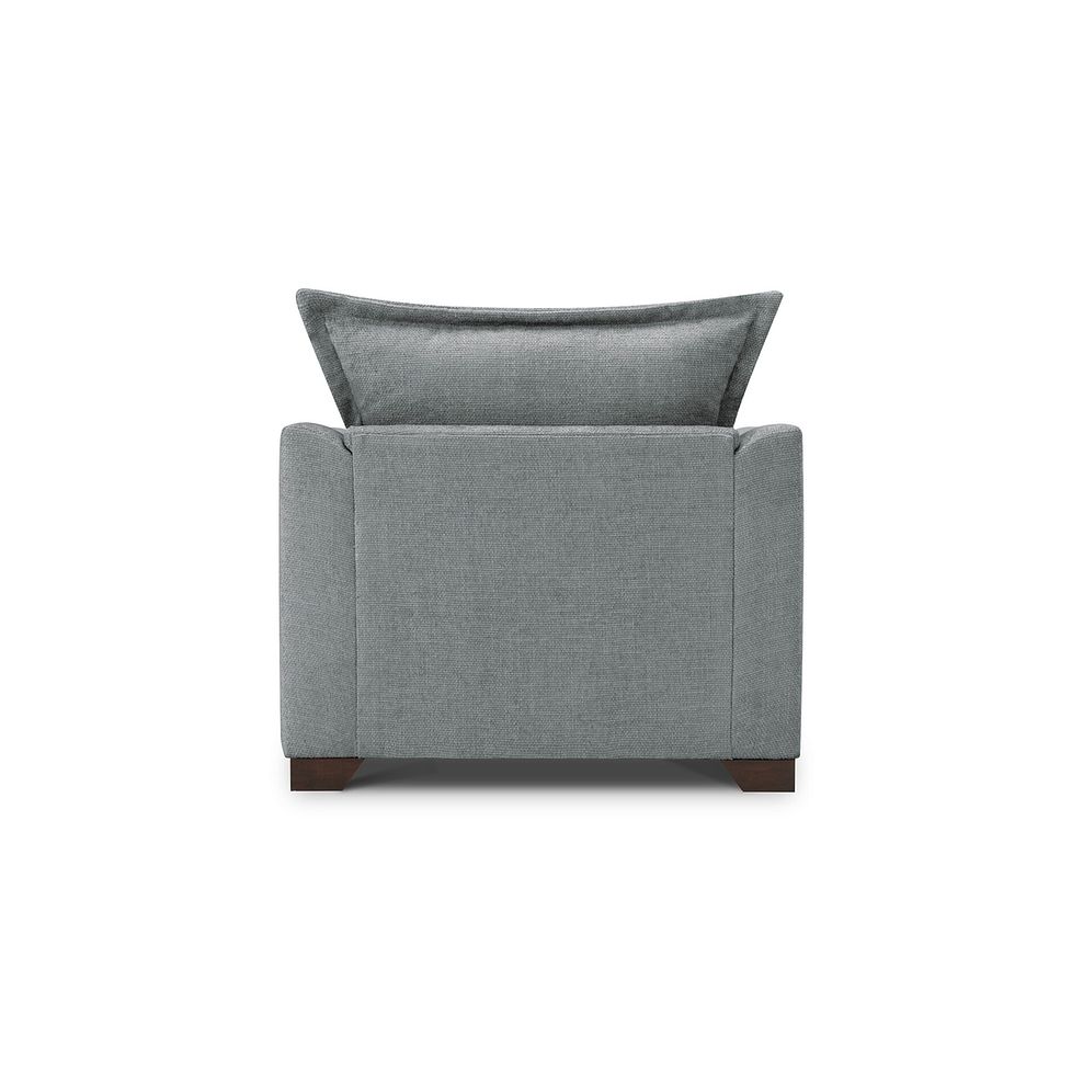 Dewsbury Armchair in Milo Pewter Fabric with Silver Scatter Cushion 5