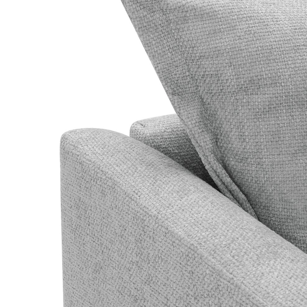 Dewsbury Armchair in Milo Silver Fabric with Silver Scatter Cushion 8