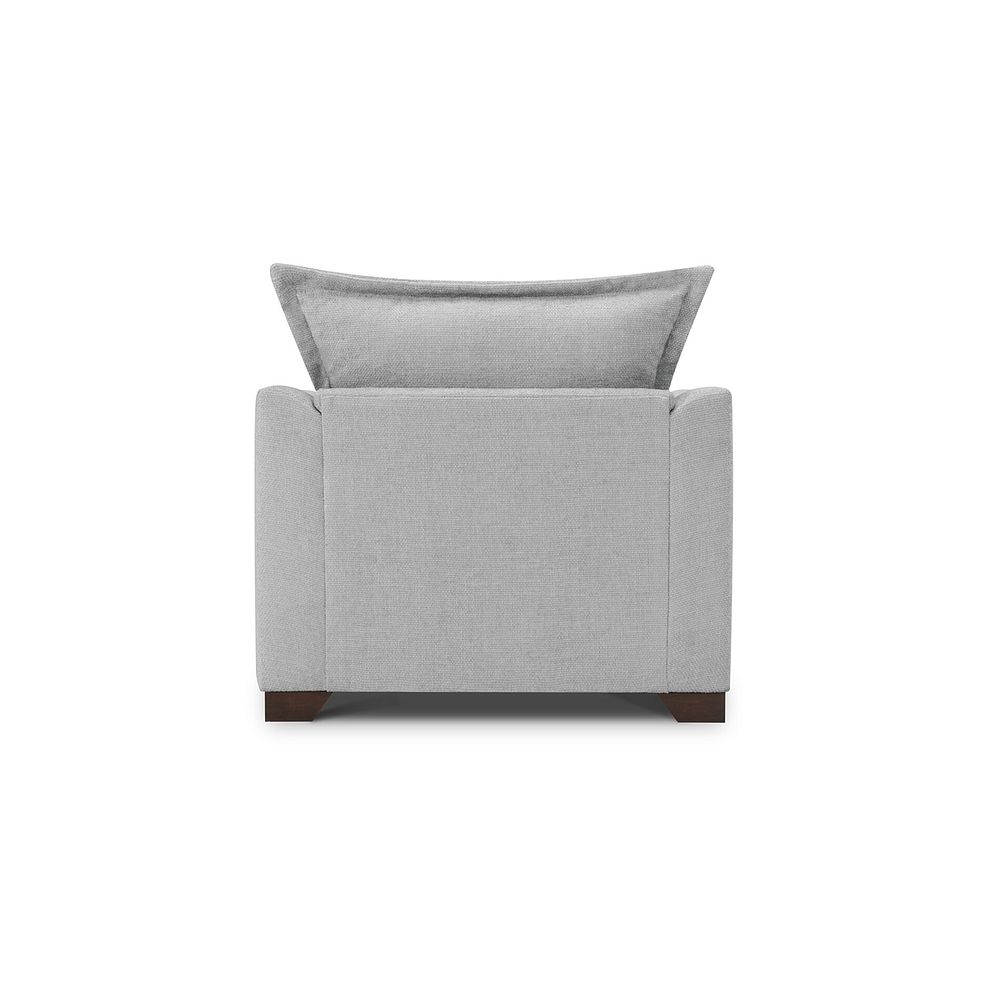 Dewsbury Armchair in Milo Silver Fabric with Silver Scatter Cushion 5