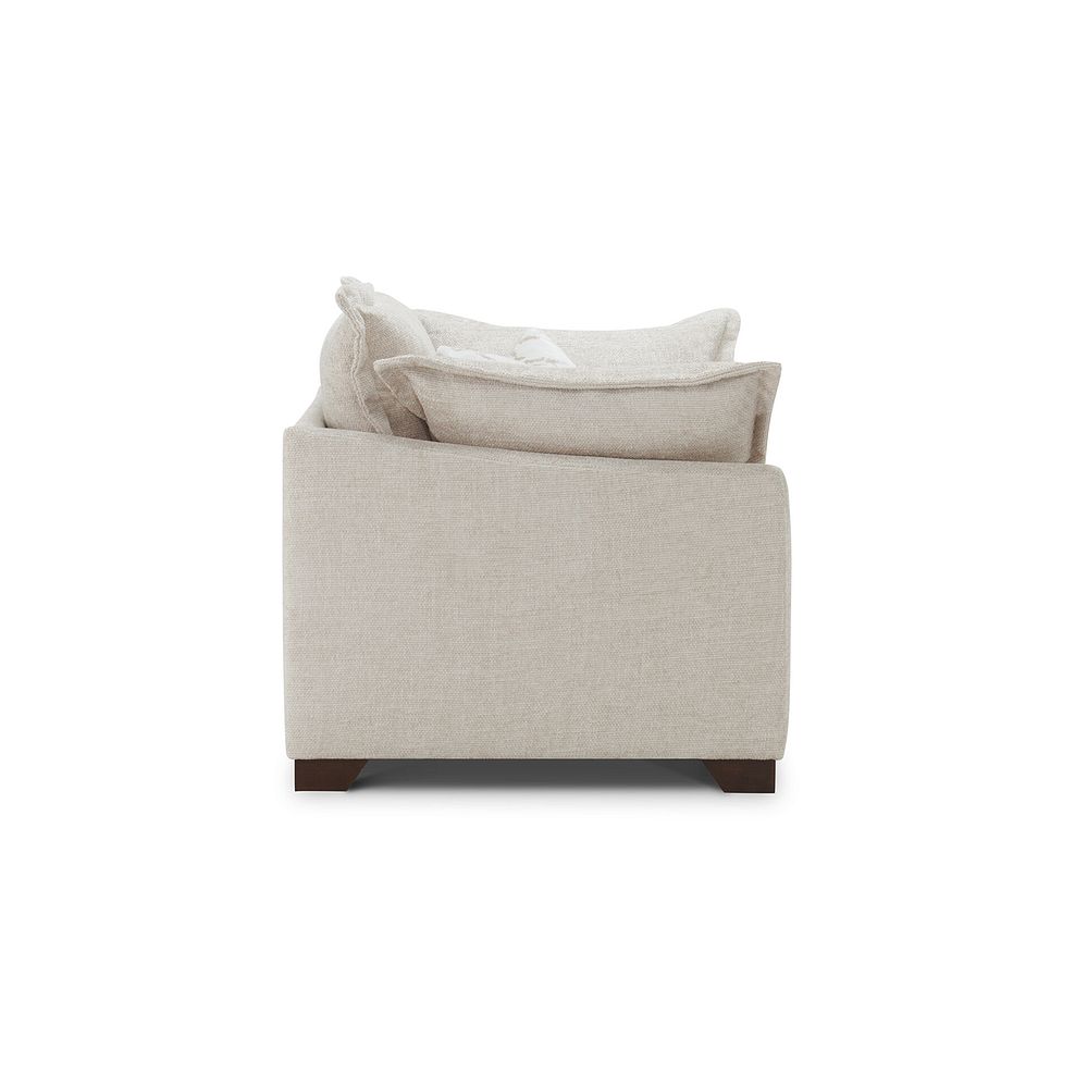 Dewsbury Loveseat in Milo Cream Fabric with Natural Scatter Cushions 4