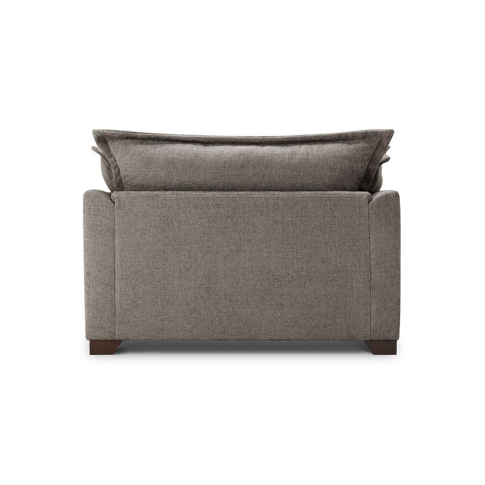 Dewsbury Loveseat in Milo Mocha Fabric with Natural Scatter Cushions 5