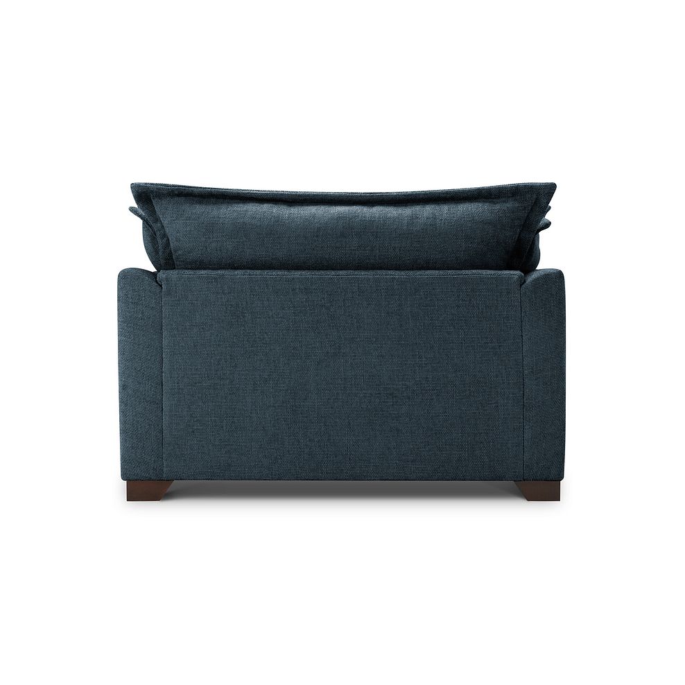 Dewsbury Loveseat in Milo Navy Fabric with Silver Scatter Cushions 5