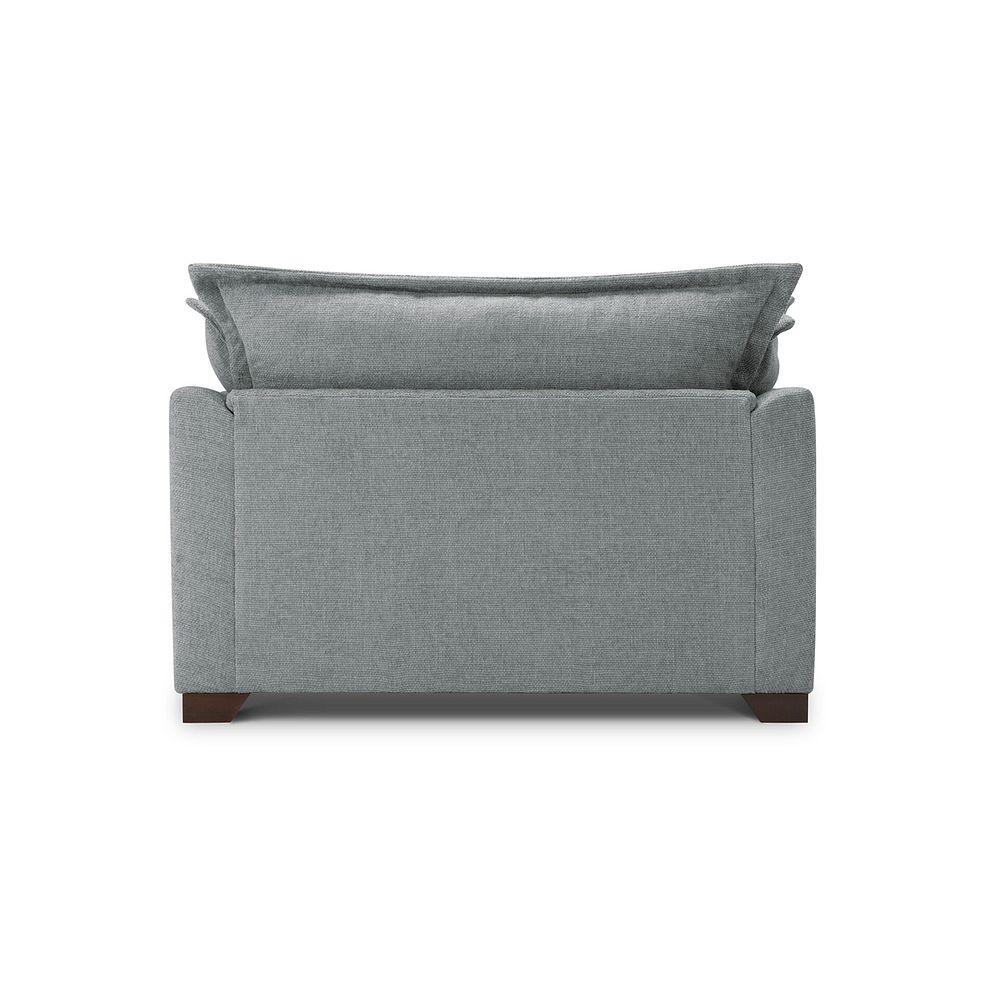 Dewsbury Loveseat in Milo Pewter Fabric with Silver Scatter Cushions 5