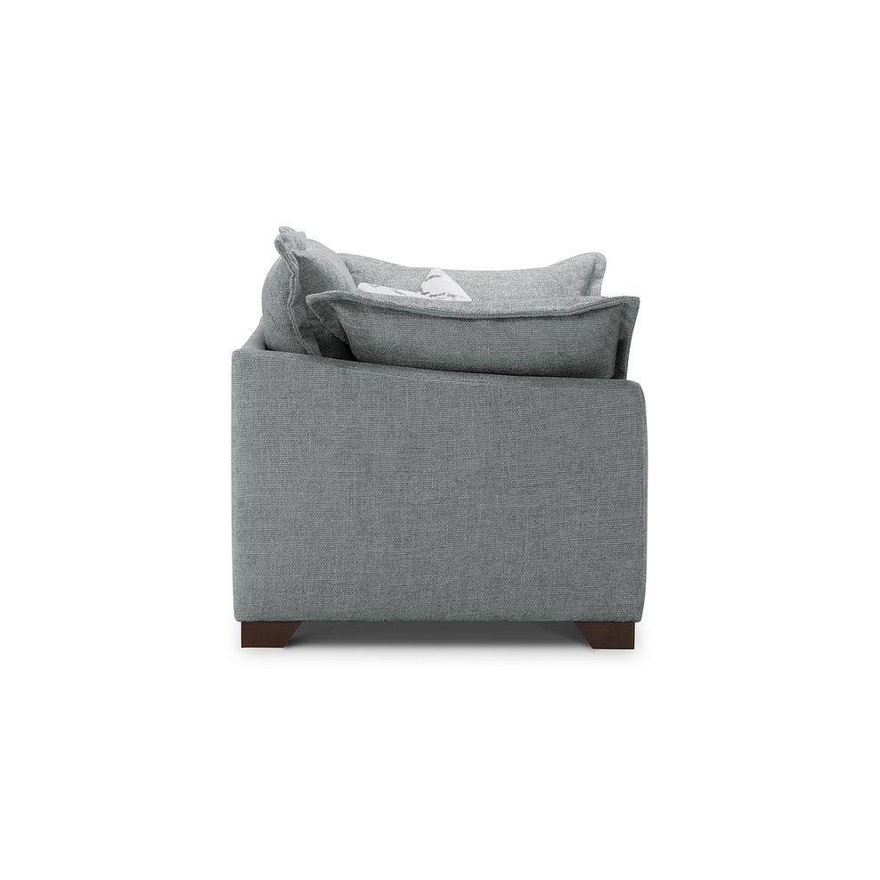 Dewsbury Loveseat in Milo Pewter Fabric with Silver Scatter Cushions 3