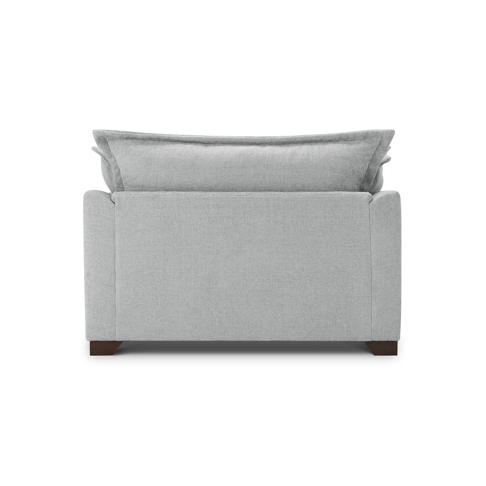 Dewsbury Loveseat in Milo Silver Fabric with Silver Scatter Cushions 5