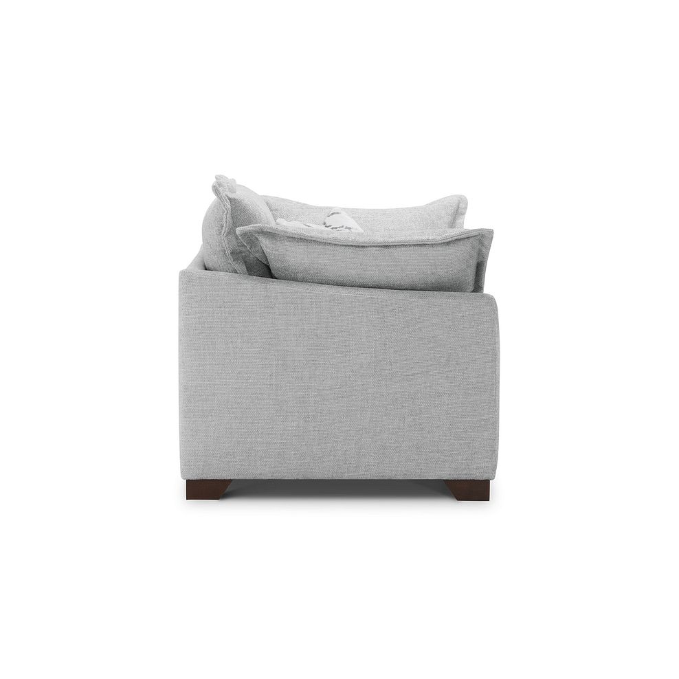 Dewsbury Loveseat in Milo Silver Fabric with Silver Scatter Cushions 3