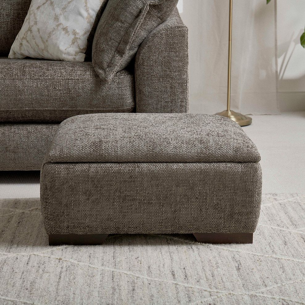 Dewsbury Storage Footstool in Milo Mocha Fabric 3
