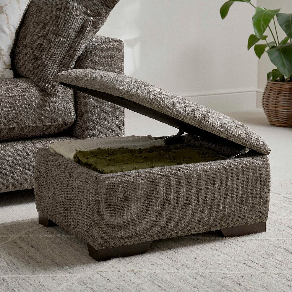 Dewsbury Storage Footstool in Milo Mocha Fabric 2