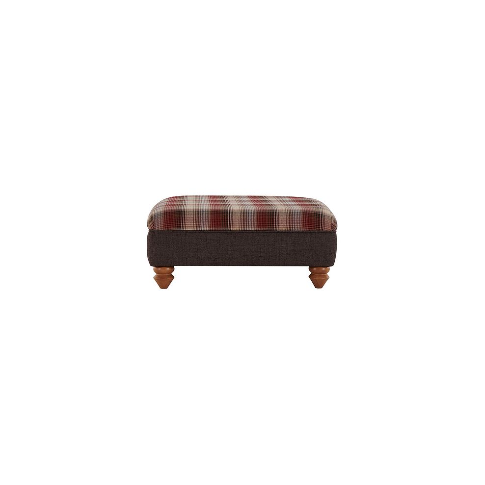 Dexter Accent Footstool in Brown fabric 4