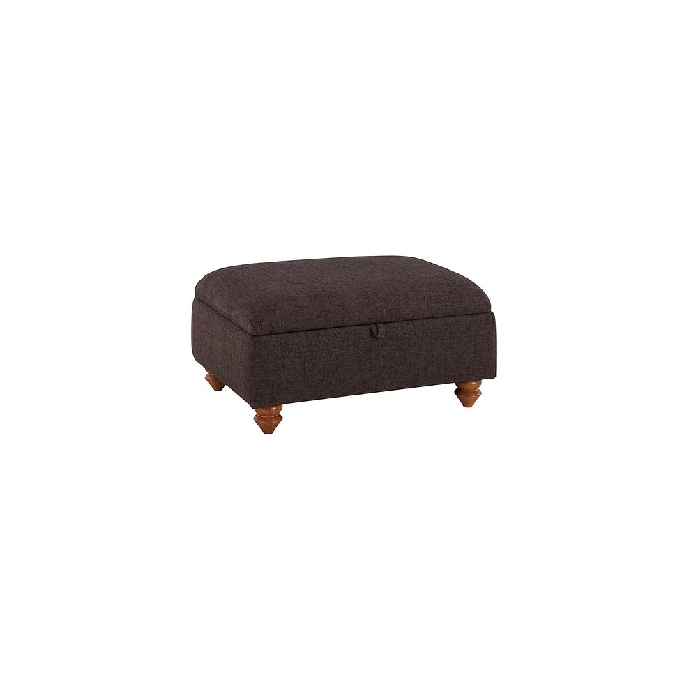 Dexter Storage Footstool in Brown fabric Thumbnail 2