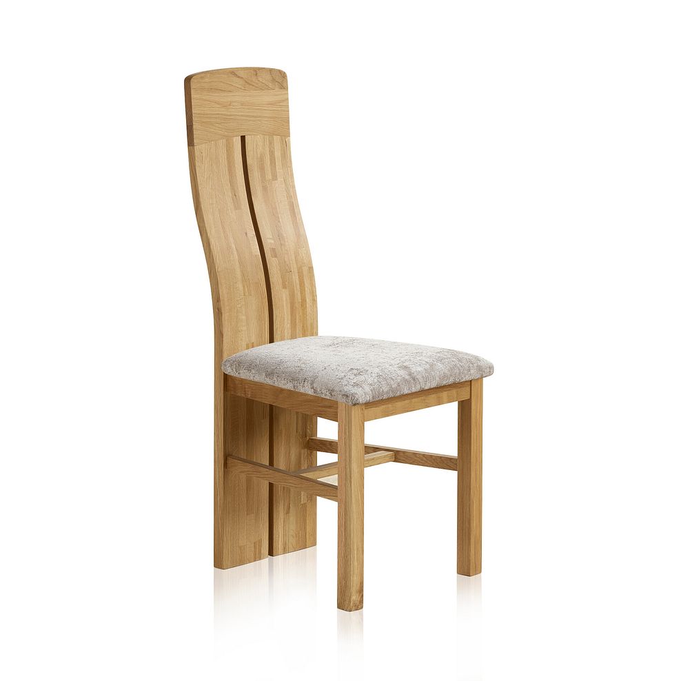 Dorset Natural Oak 3ft Extending Dining Table + 4 Lily Natural Oak Dining Chairs with Plain Truffle Fabric Seat 4