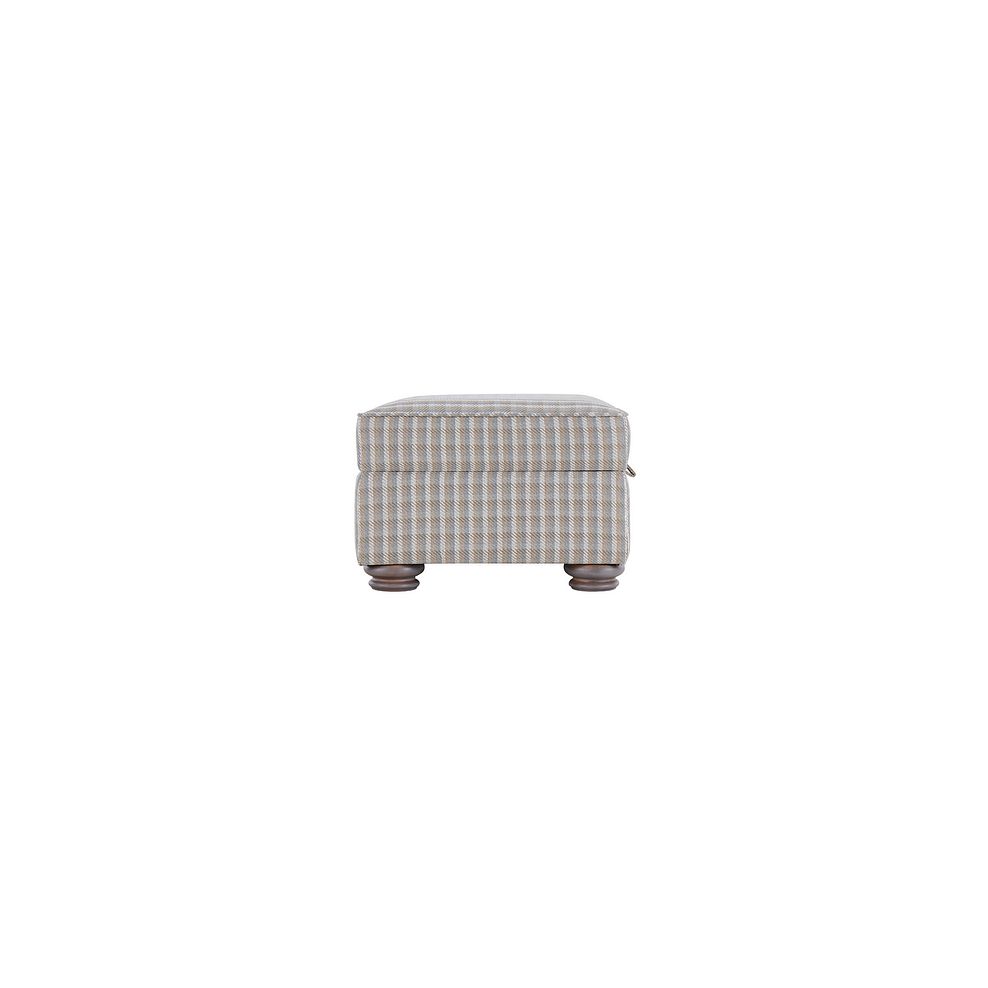 Hampton Accent Storage Footstool in Duck Egg and Natural Gingham Fabric 5