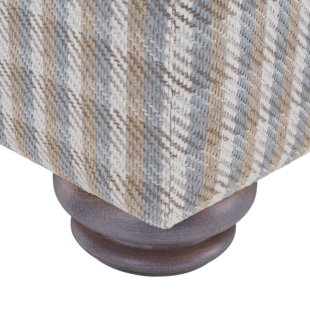 Hampton Accent Storage Footstool in Duck Egg and Natural Gingham Fabric 6