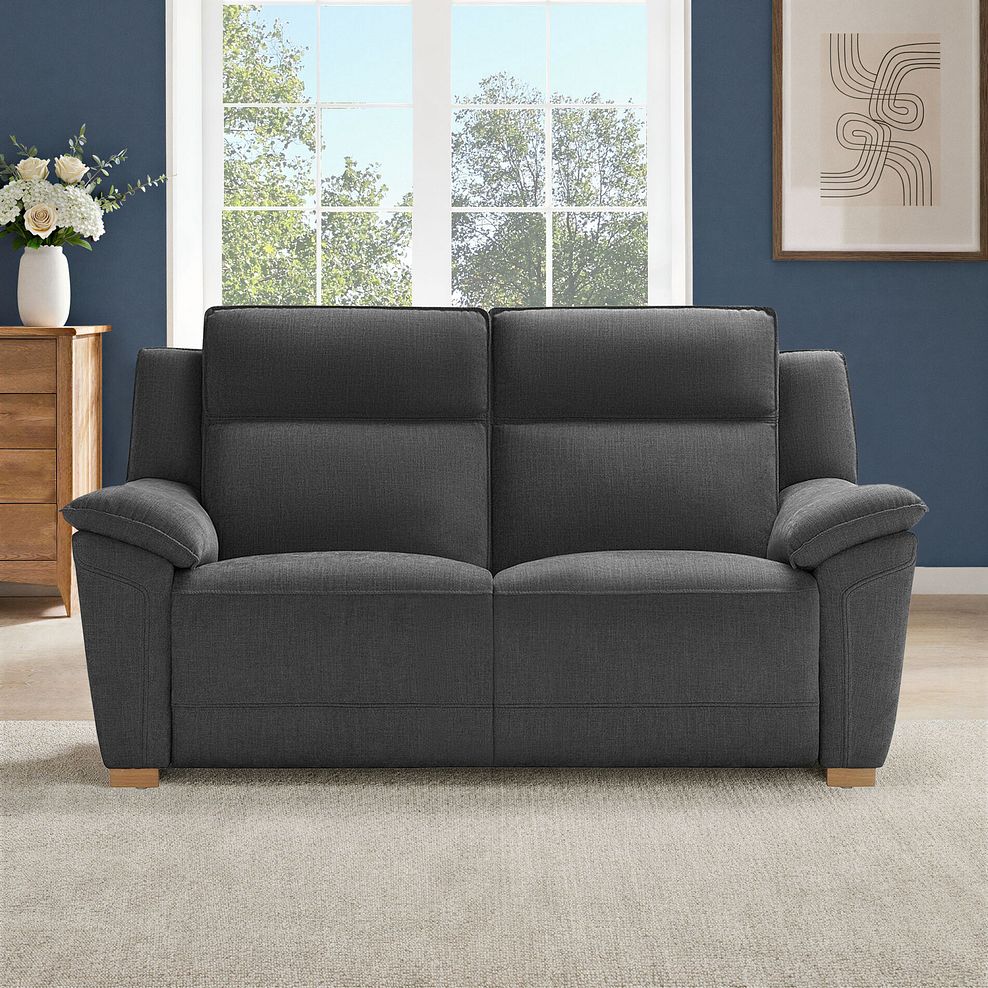 Dune 2 Seater Sofa in Amigo Coal Fabric 1