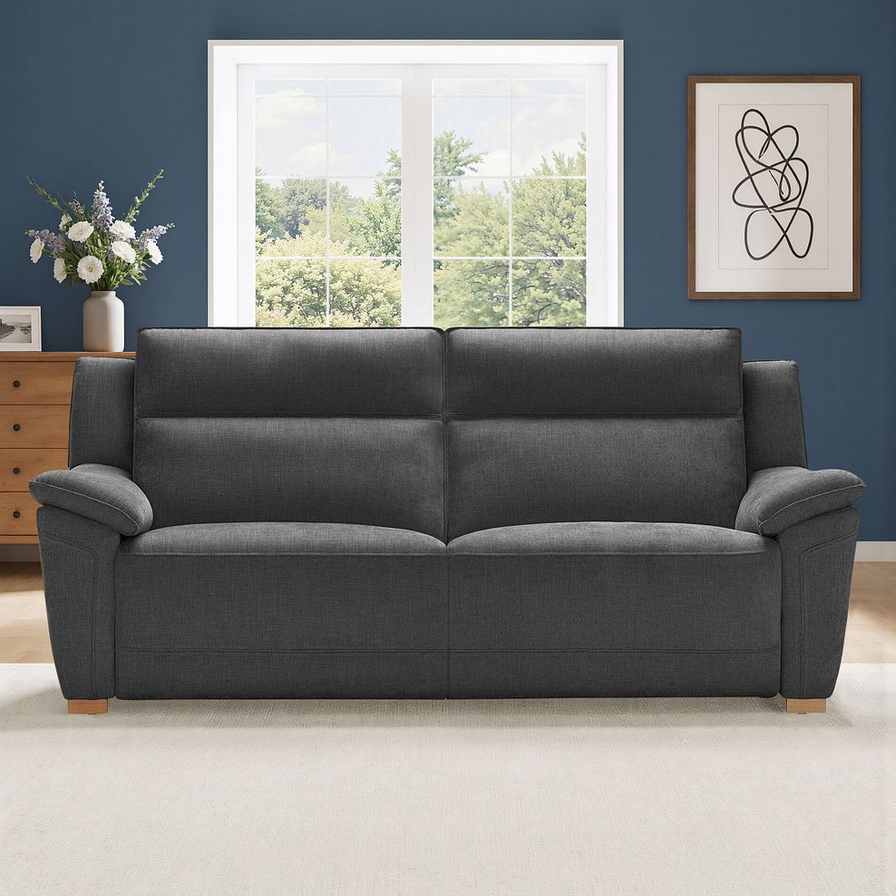 Dune 3 Seater Sofa in Amigo Coal Fabric 1