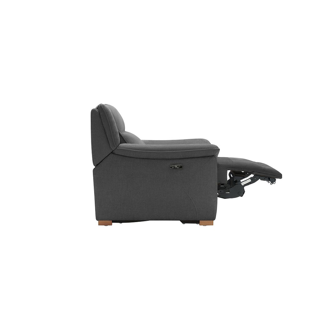 Dune Electric Recliner Armchair with Power Headrest Sofa in Amigo Coal Fabric 9