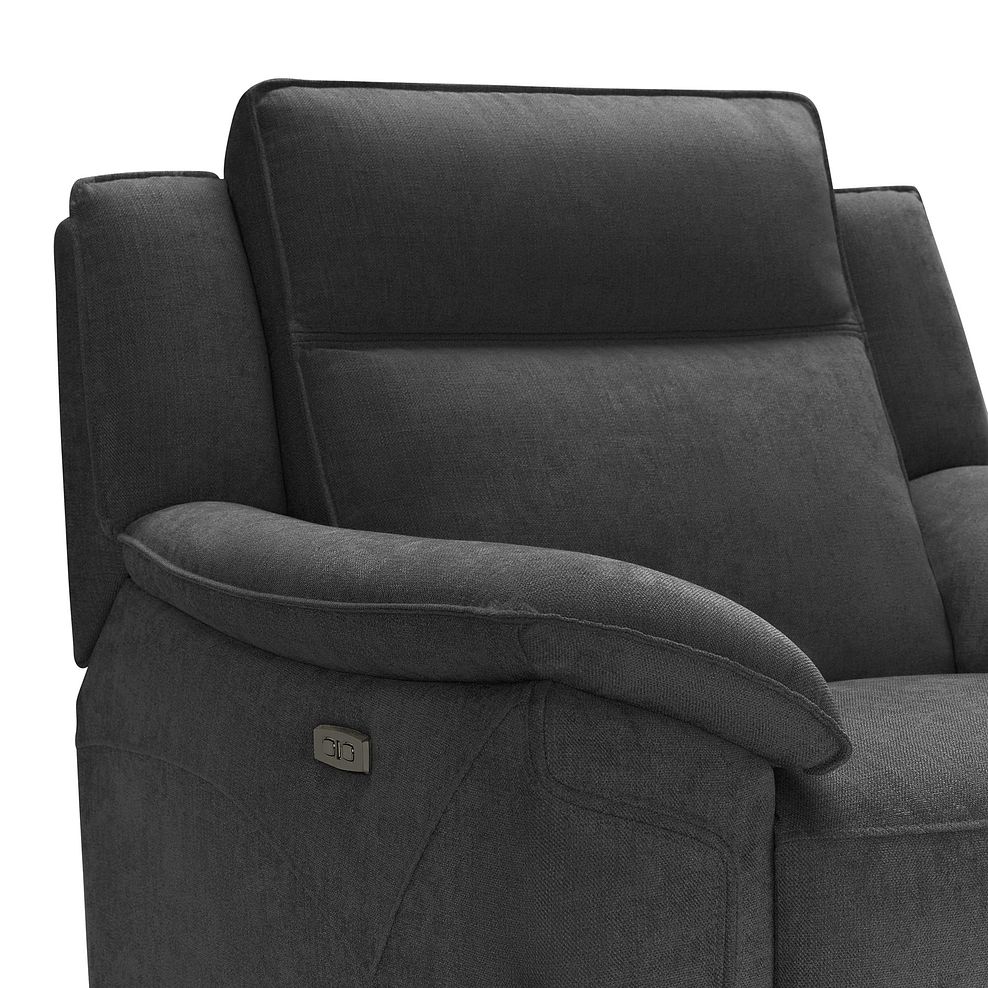 Dune Electric Recliner Armchair with Power Headrest Sofa in Amigo Coal Fabric 11