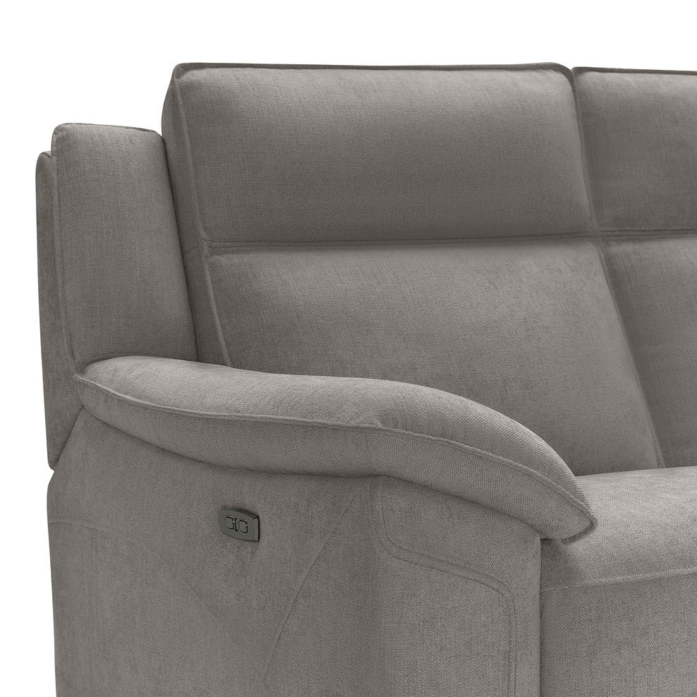 Dune 2 Seater Electric Recliner with Power Headrest Sofa in Amigo Granite Fabric 11