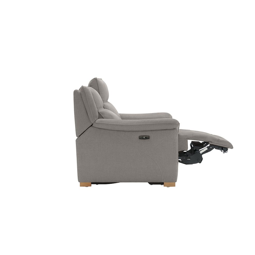 Dune 3 Seater Electric Recliner with Power Headrest Sofa in Amigo Granite Fabric 9